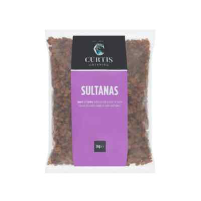 Curtis Catering Sultanas Dried Fruit Foodservice Bulk Catering Size 2 kg Multi Pack 6 x 2 kg