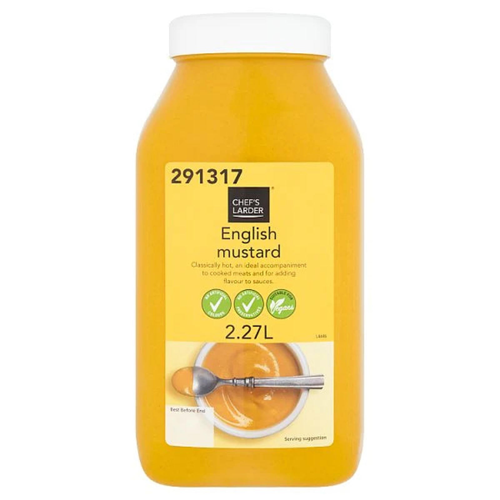 Chef's Larder English Mustard 2.27L Grocery Item For Retailers Foodservice 1 x 2.27L