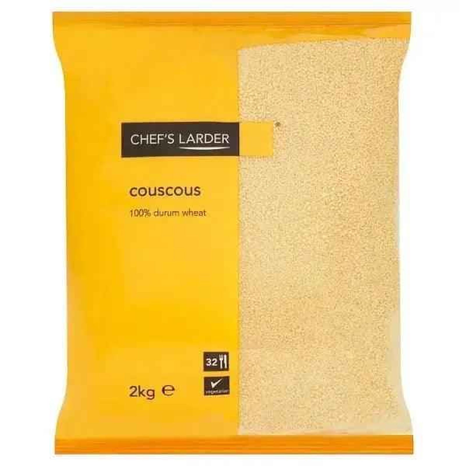 Chef's Larder Couscous Quality Grocery Item 2kg Bulk Six Pack for Retailers Kitchens and Foodservice