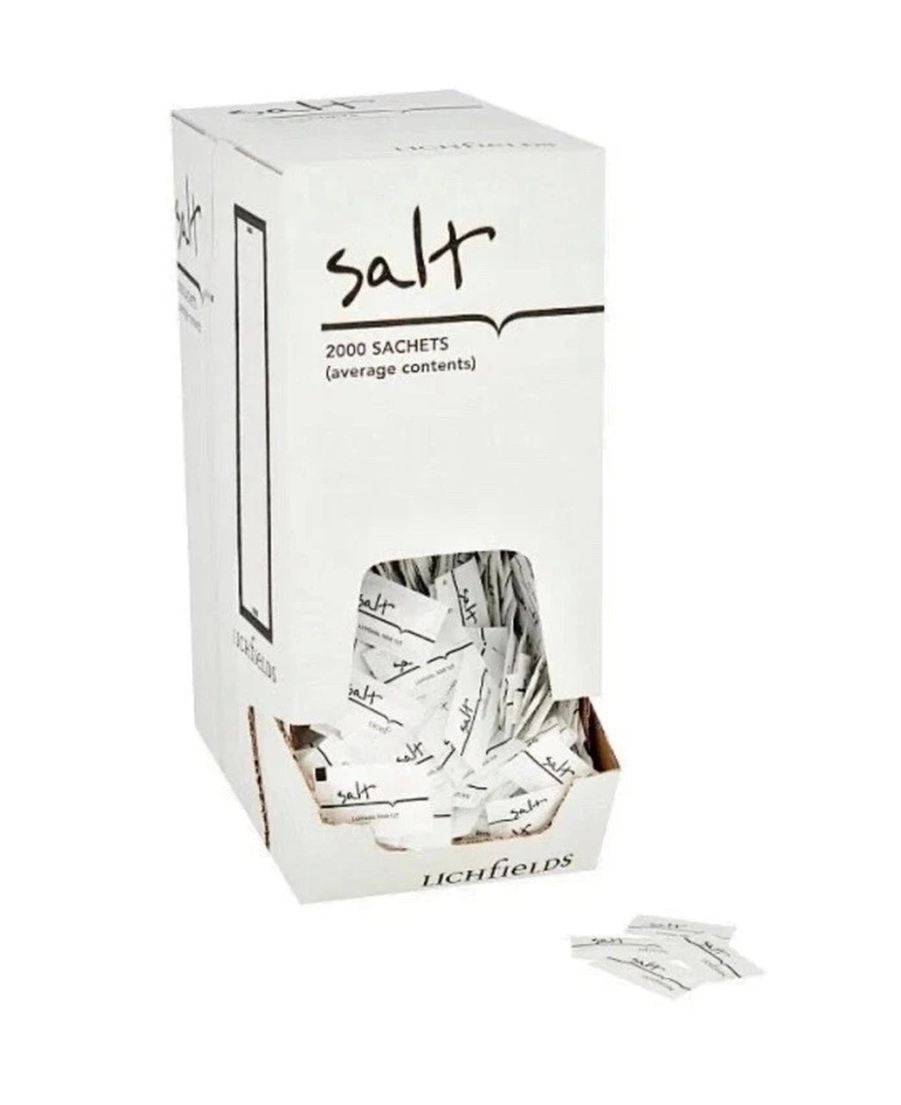 Lichfields Salt Sachets Case of 2000 Bulk Foodservice Pack for Professional Kitchens
