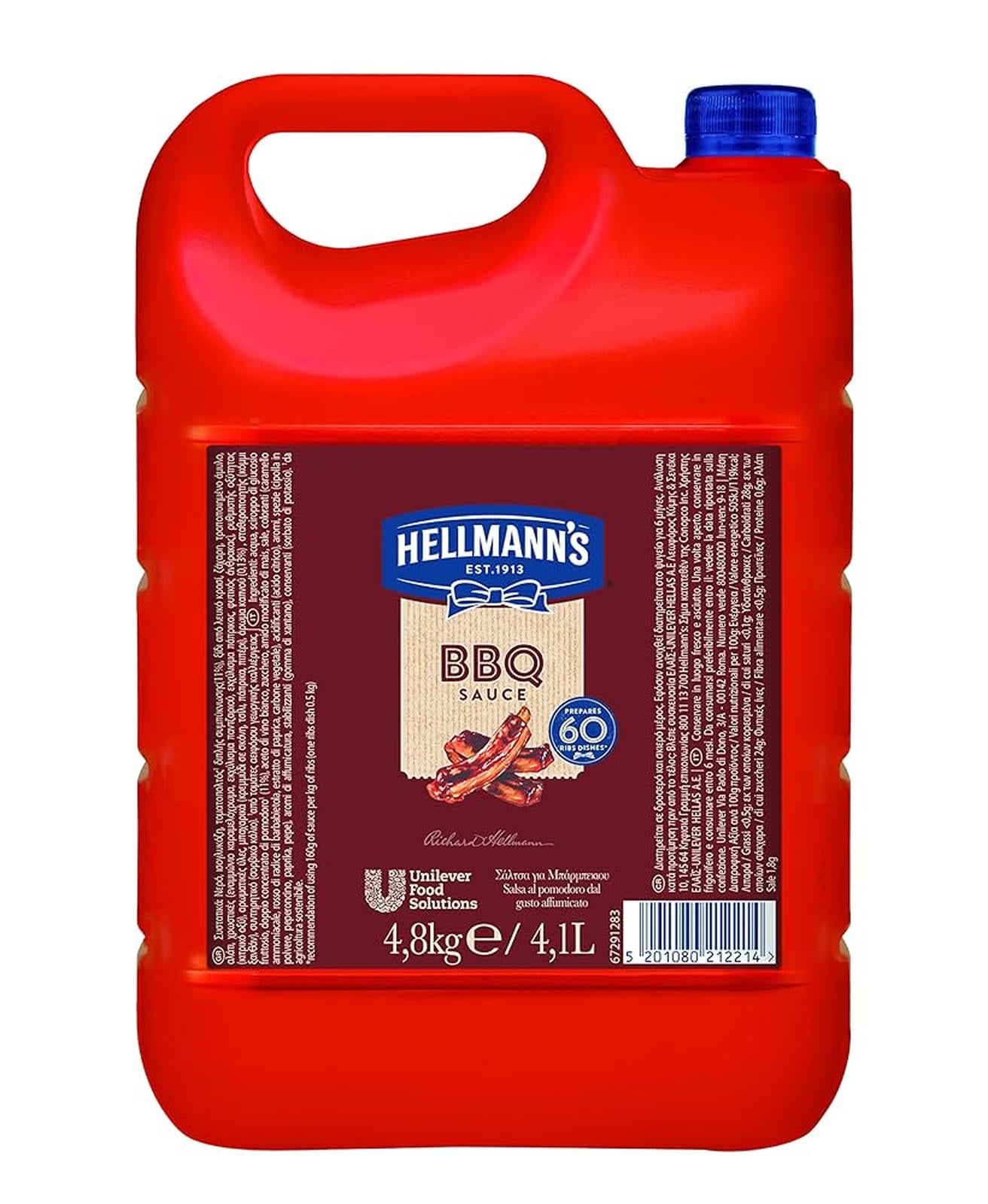 Hellmann's BBQ Flavour Sauce 4.8kg – 1 x 4.8kg