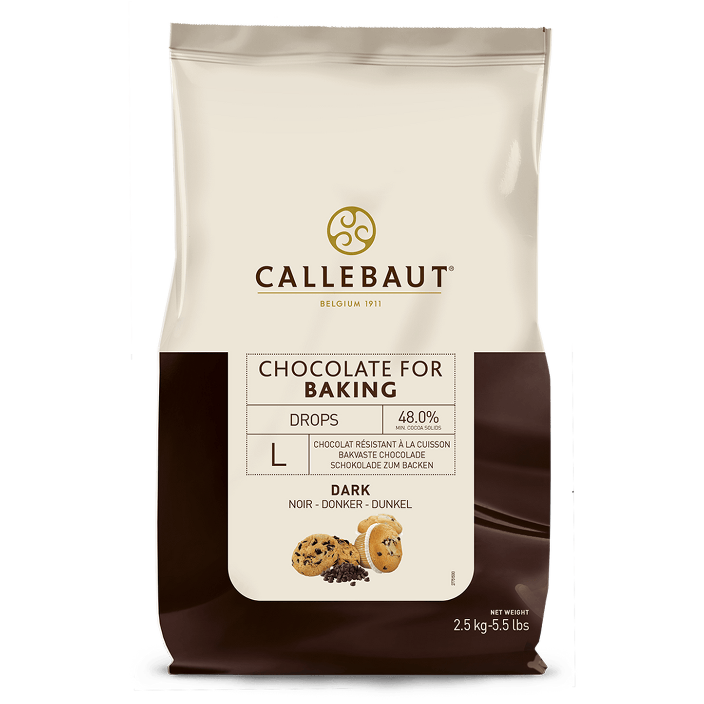 Callebaut Chocolate for Baking Drops Dark 2.5kg – 1 x 2.5kg