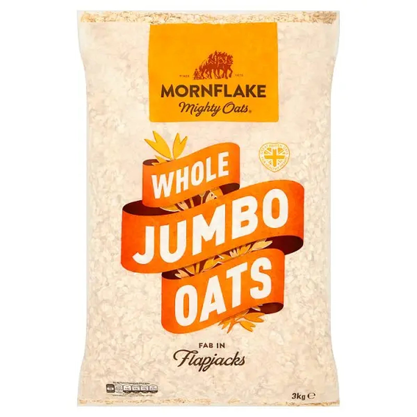Mornflake Whole Jumbo Oats 3kg – 4 x 3kg