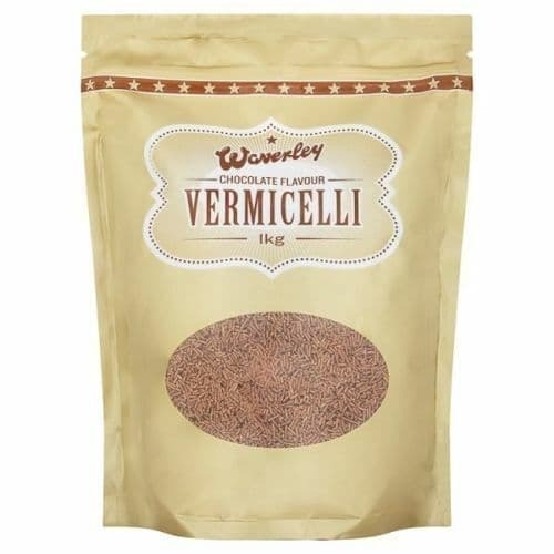 Waverley Vermicelli Chocolate Flavour 1kg Multi Pack 6 x 1kg Foodservice Bulk Case