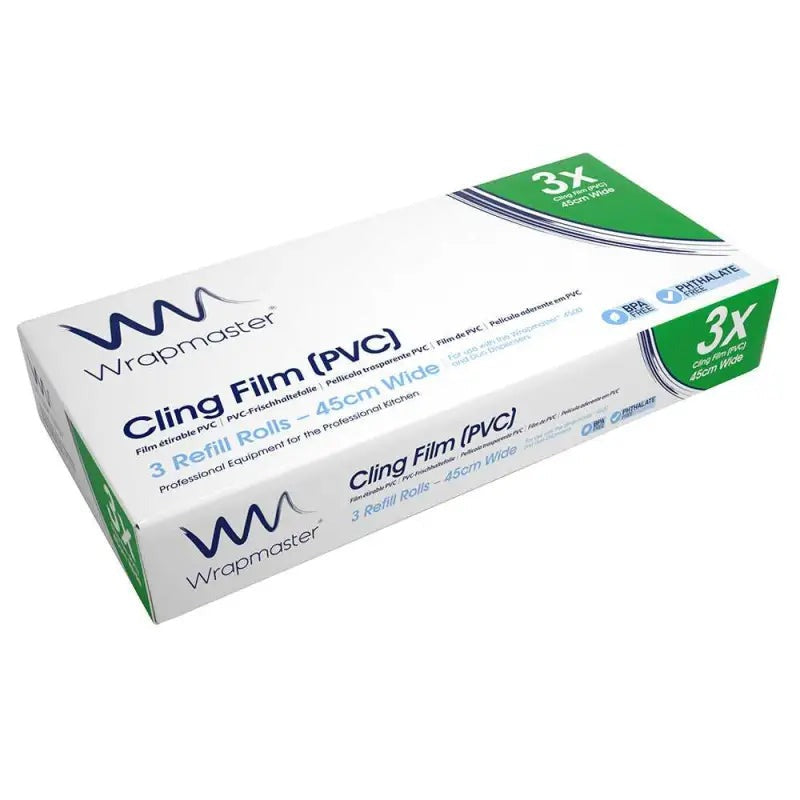 Wrapmaster® Cling Film (PVC) 45cm x 300m x 2 Refill Rolls – 1 x 2x300m