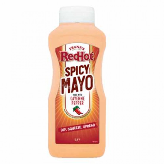 Frank's RedHot Spicy Mayo 1 Litre Bottle For Dips Sandwiches And Cooking Applications