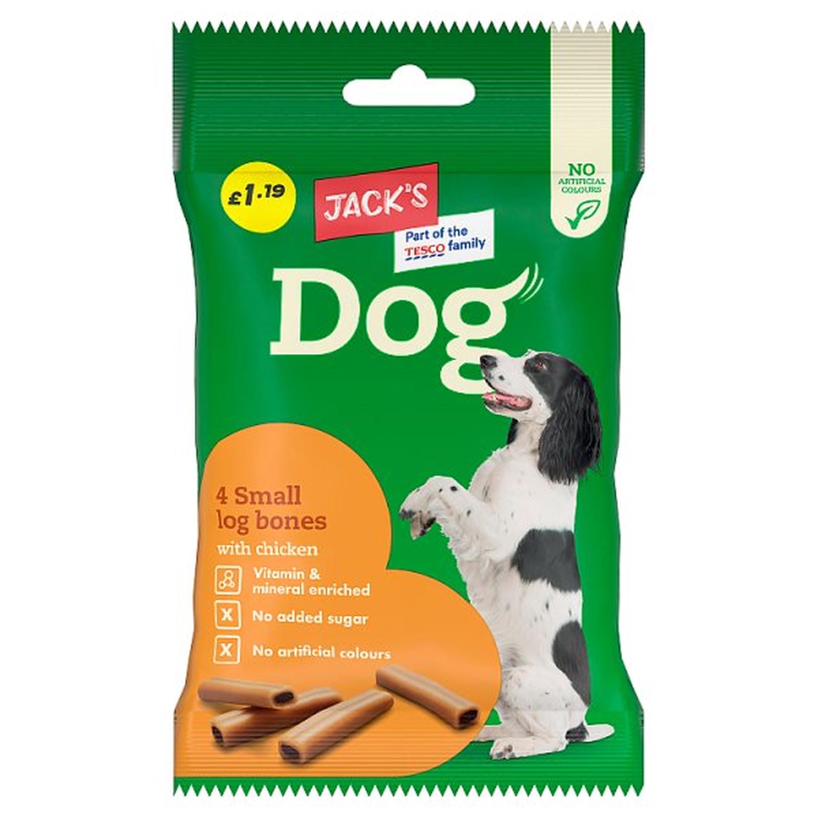 Jack's 4 Dog Small Log Bones with Chicken 180g
