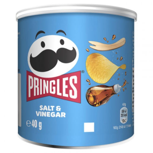 Pringles Salt & Vinegar Snacking Crisps 12 x 40g – 12 x 40g