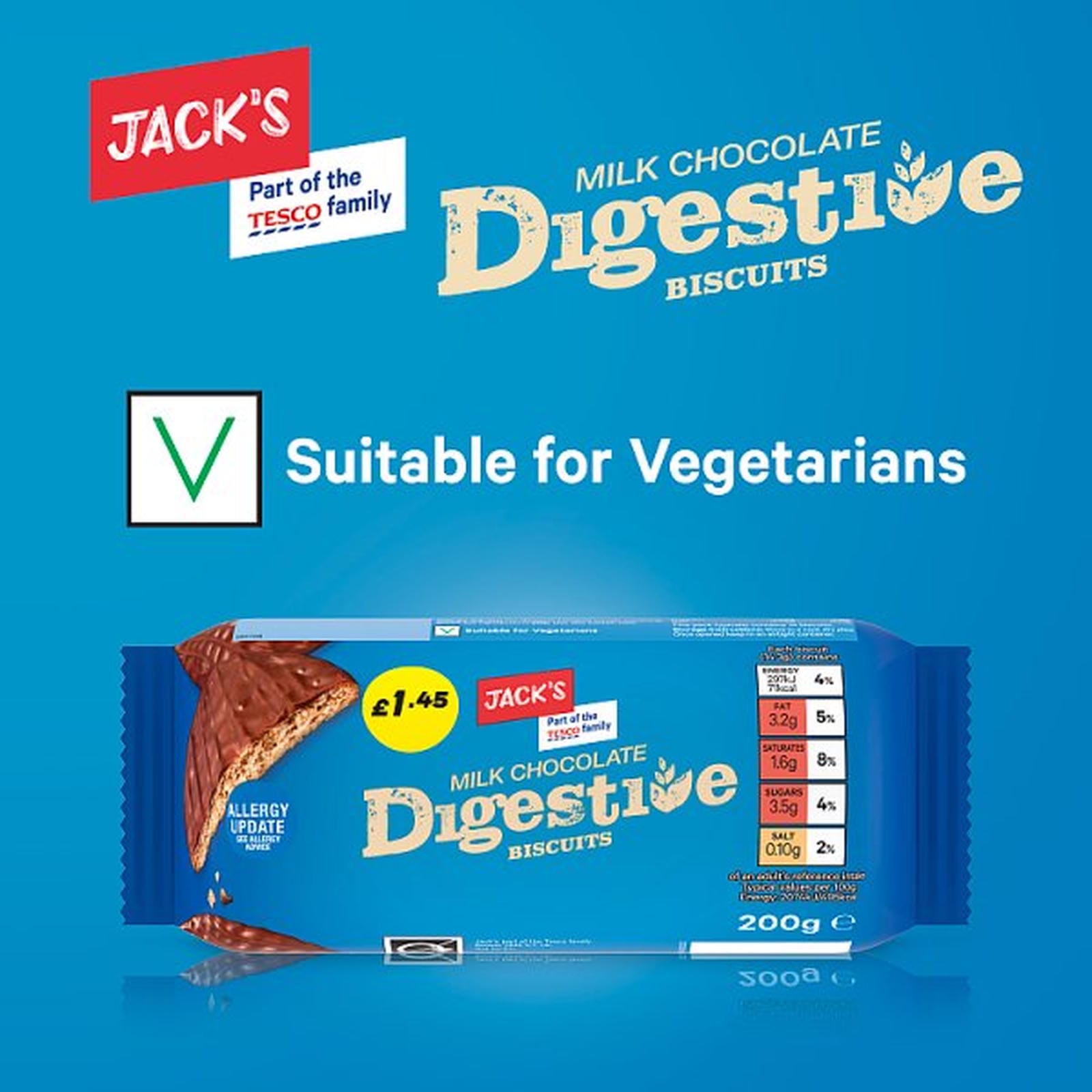 Jack's Milk Chocolate Digestive Biscuits 200g