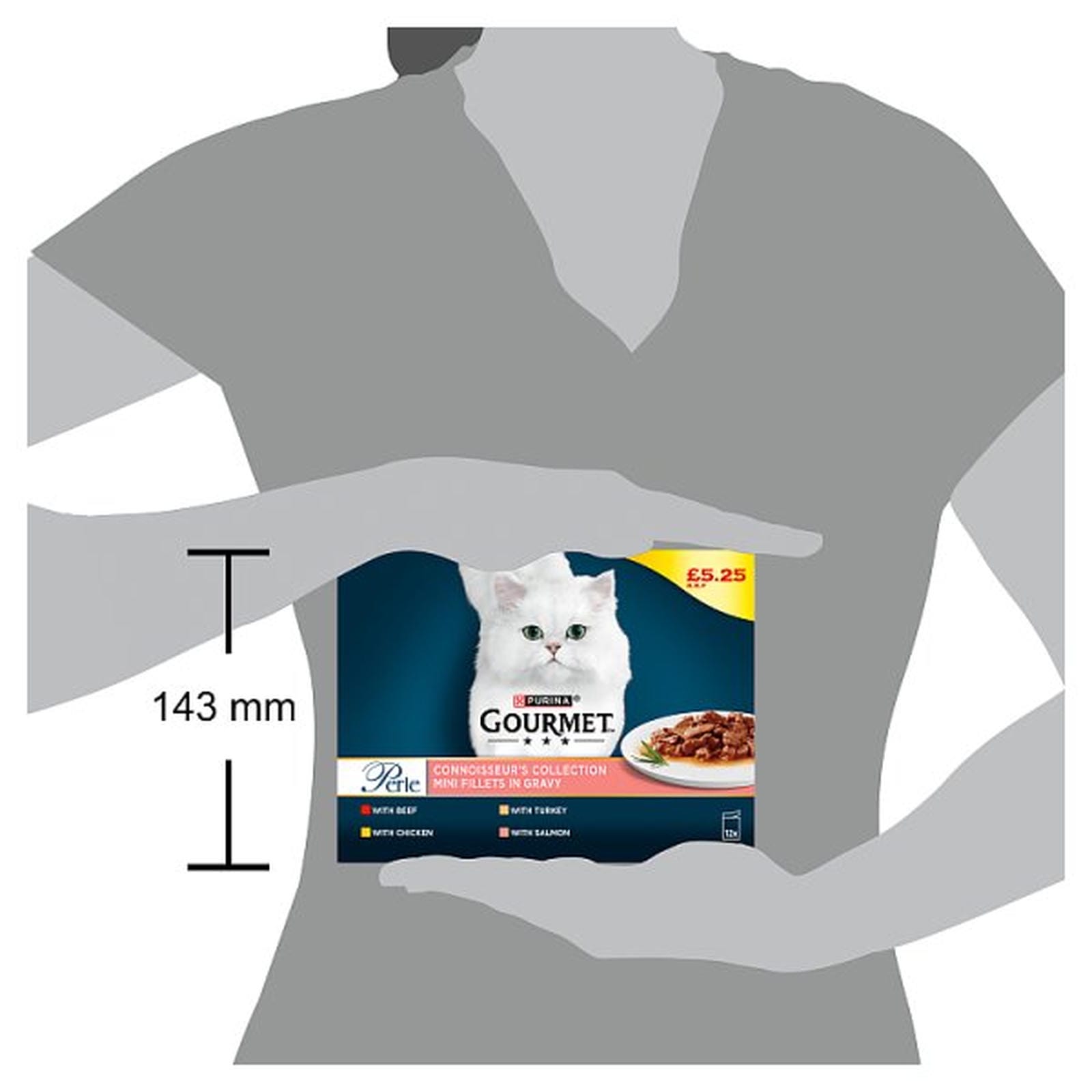 GOURMET Perle Mini Fillets in Gravy Connoisseur's Collection Wet Cat Food 12x85g