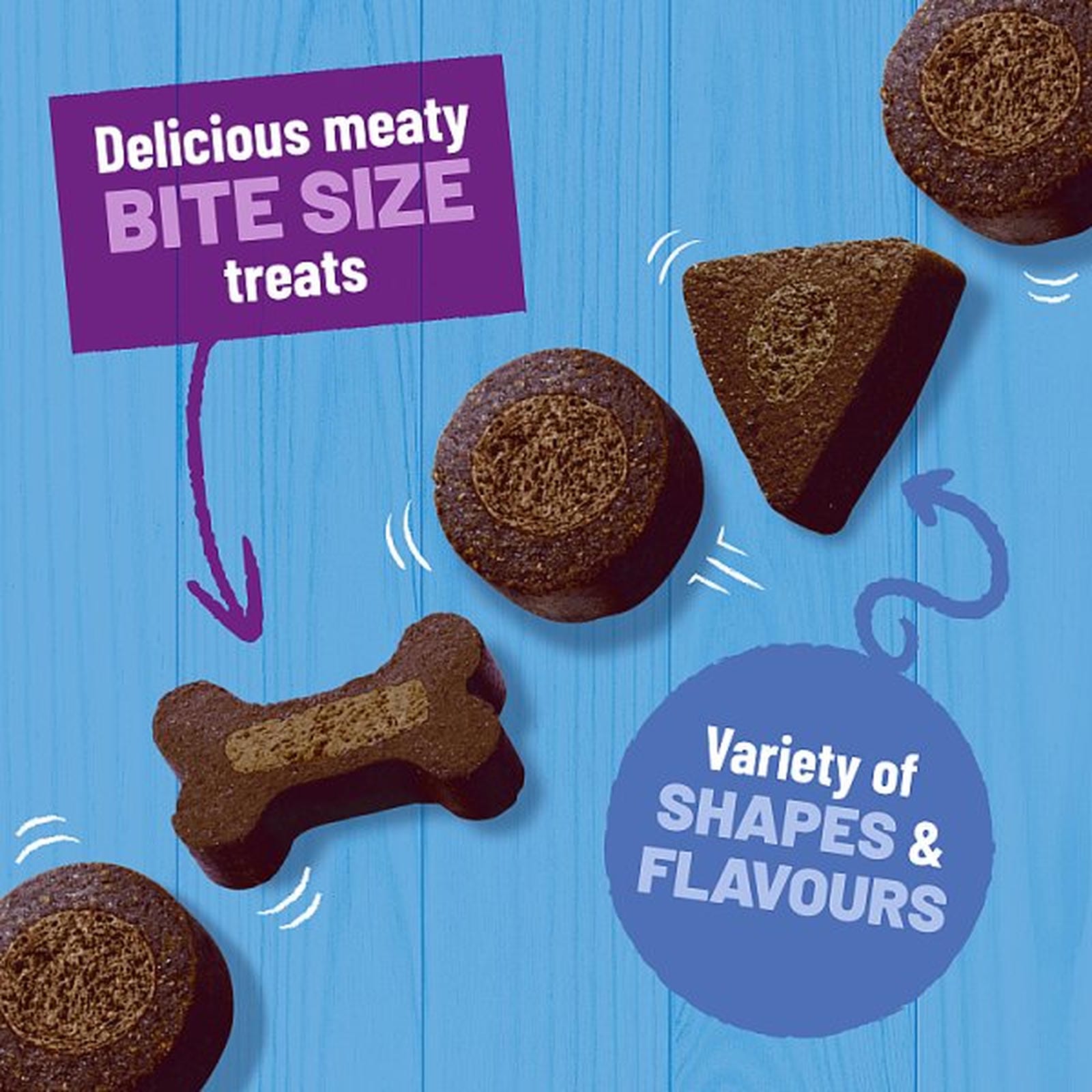 BAKERS Allsorts Chicken, Beef and Lamb Dog Treats 98g PMP