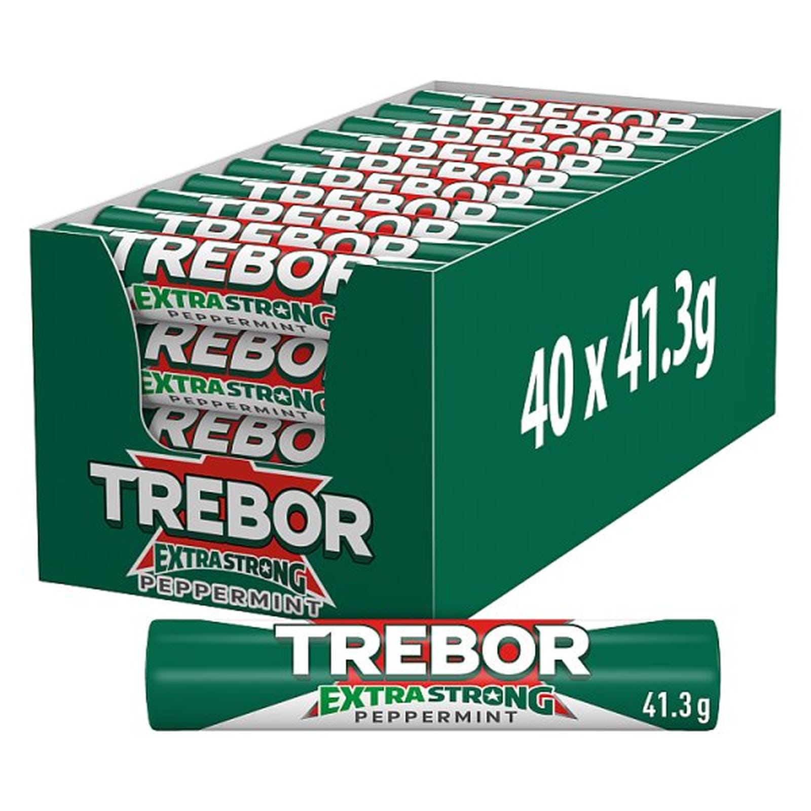 Trebor Extra Strong Peppermint Mints Roll 41.3g