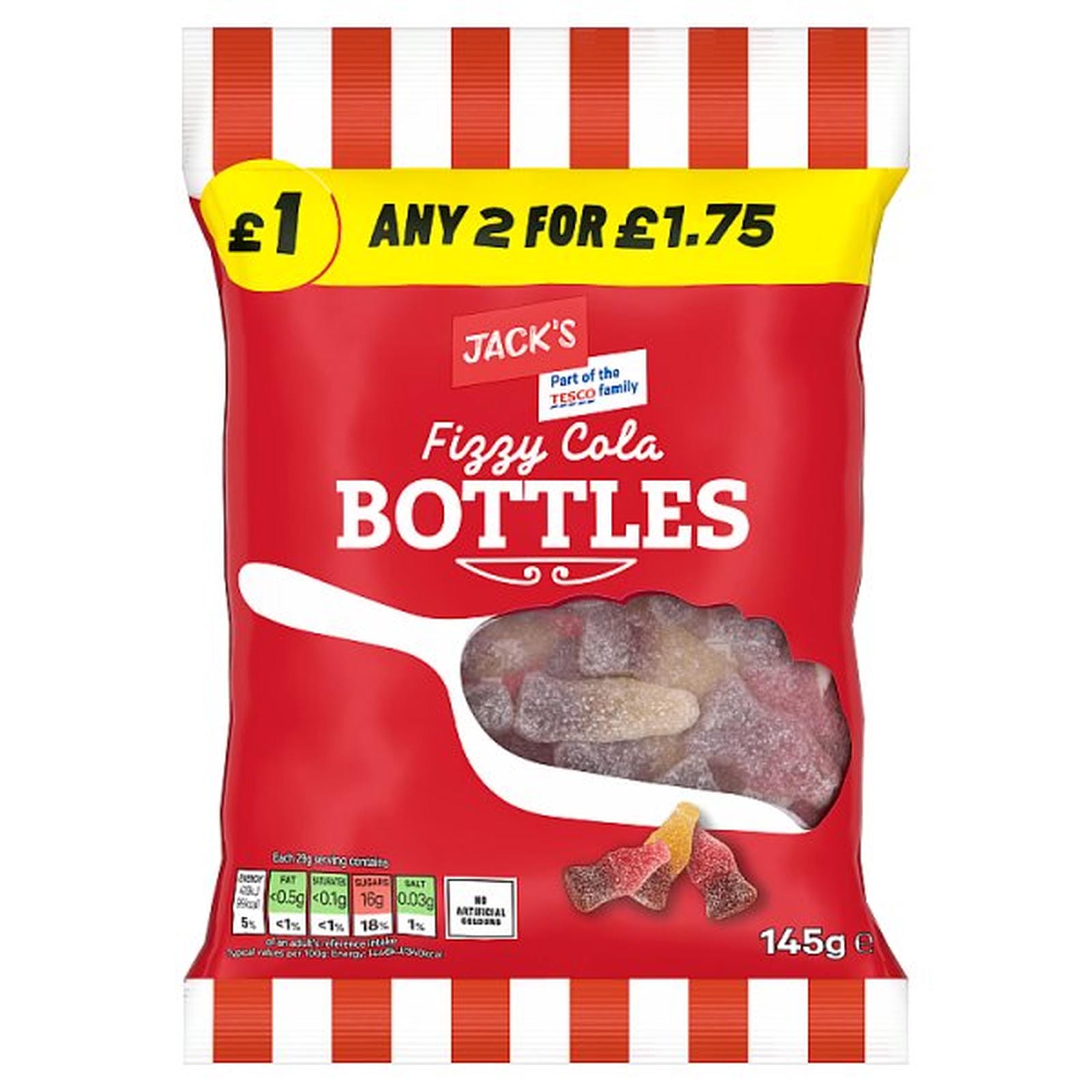 Jack's Fizzy Cola Bottles 145g