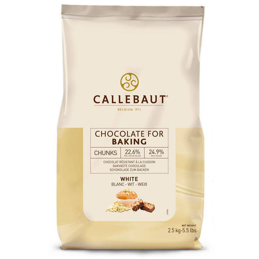 Callebaut Chocolate for Baking Chunks White 2.5kg – 4 x 2.5kg