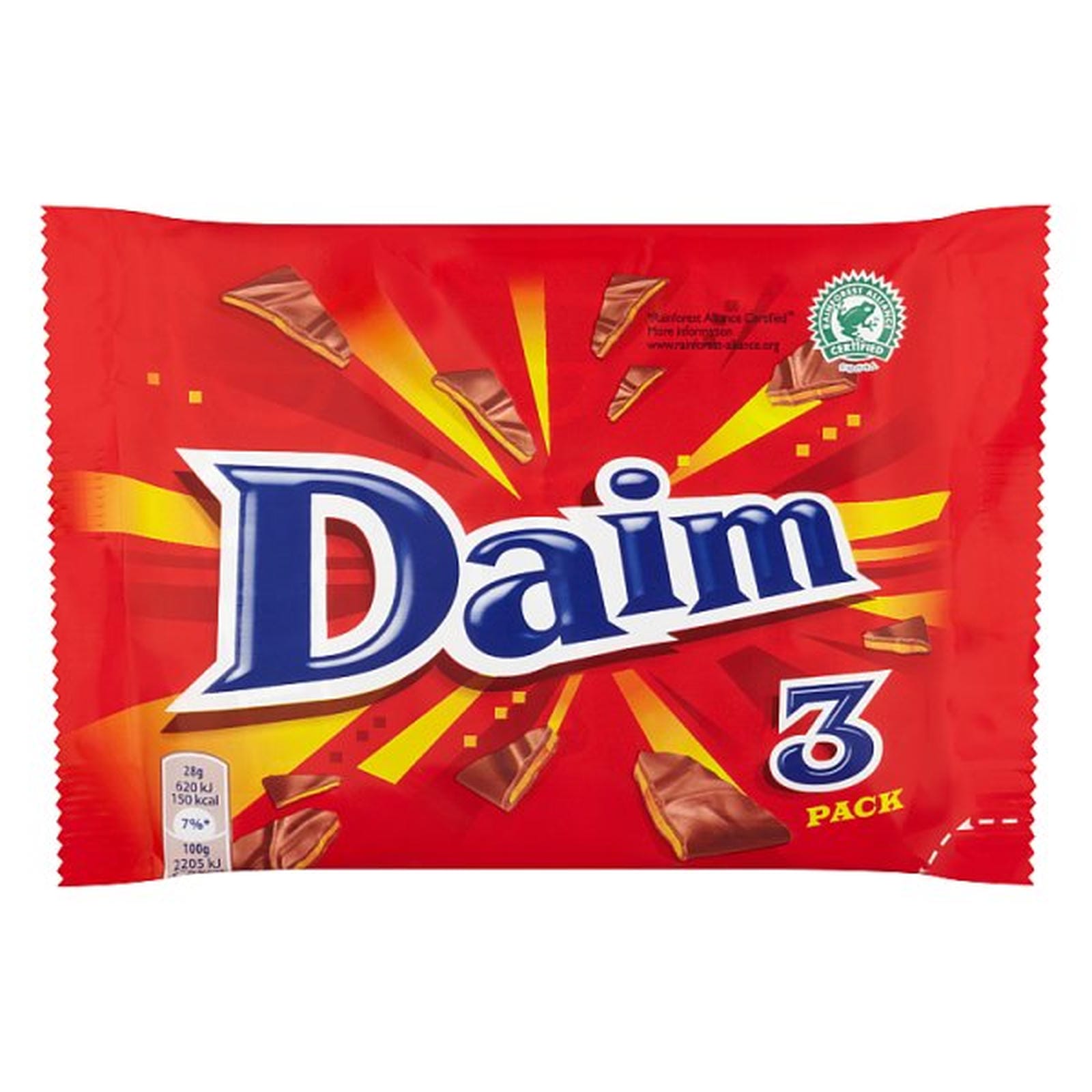 Daim Chocolate Bar 3 Pack Multipack 84g (3 x 28g)