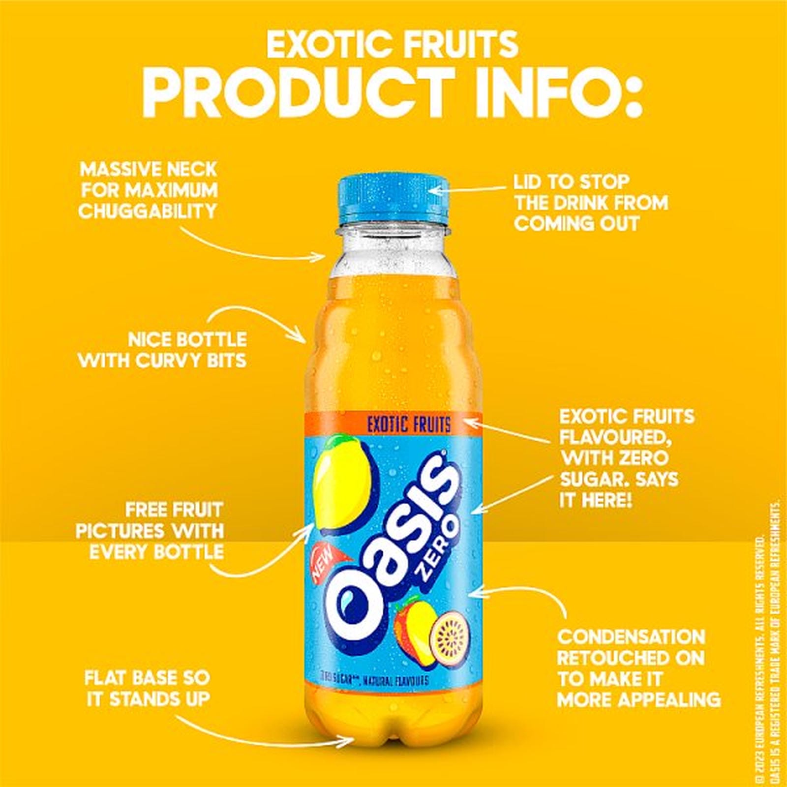 Oasis Exotic Fruits No Added Sugar 500ml PM £1.40