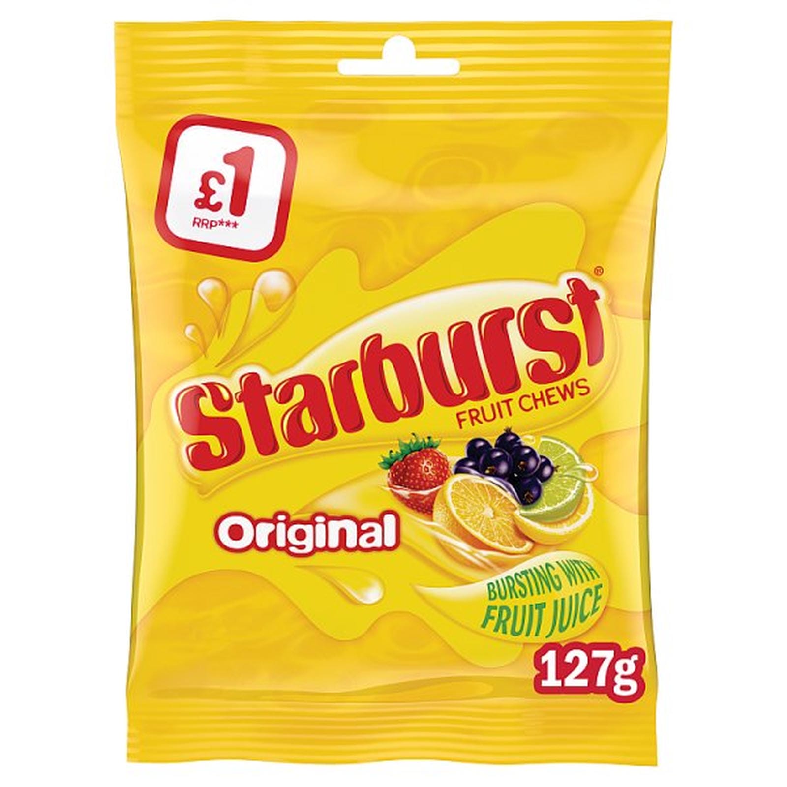Starburst Vegan Chewy Sweets Fruit Flavoured Pouch Bag £1 PMP 127g