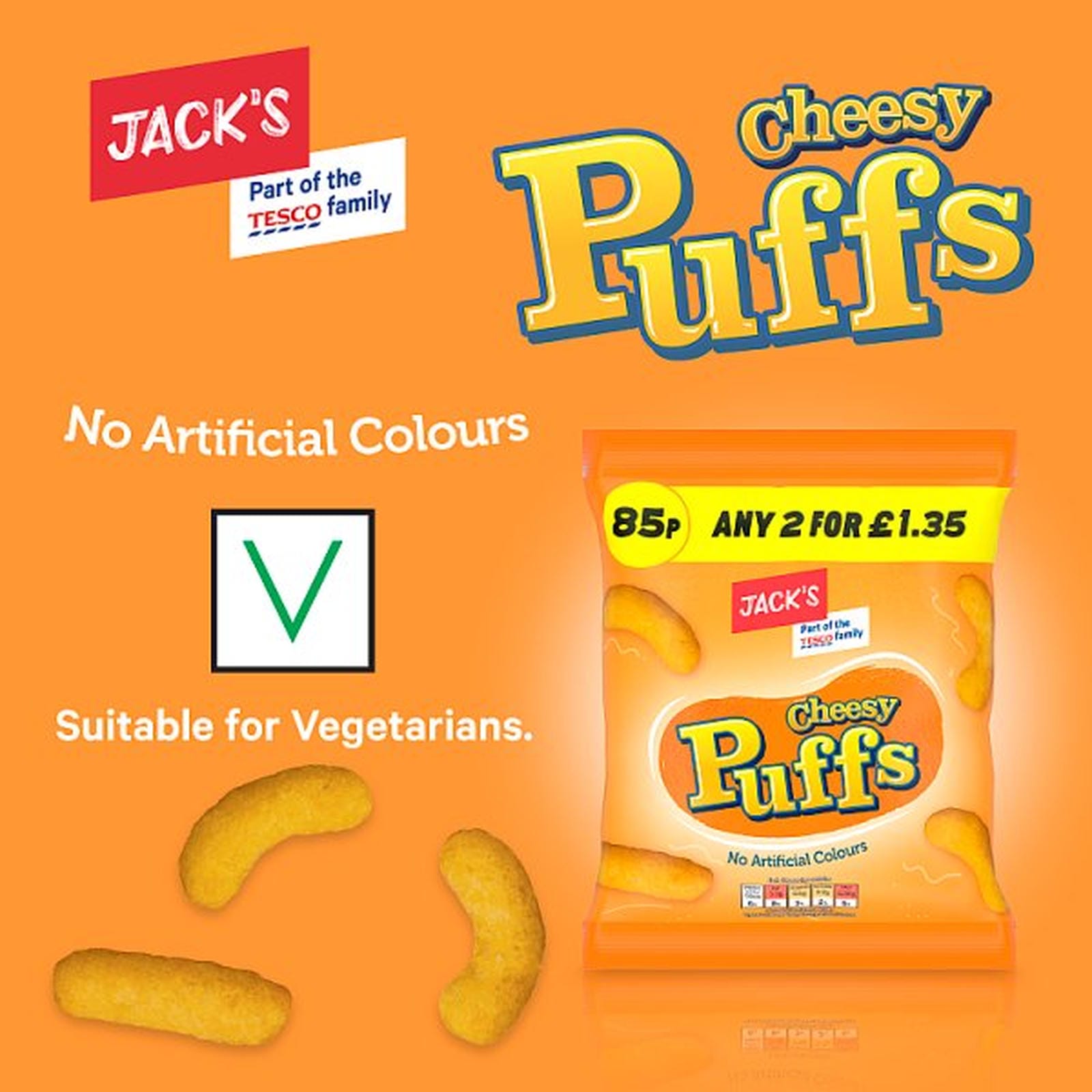 Jack's Cheesy Puffs 60g