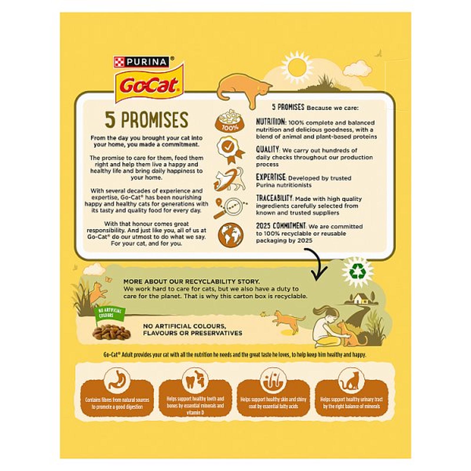 GO-CAT Chicken and Turkey Dry Cat Food 340g PMP