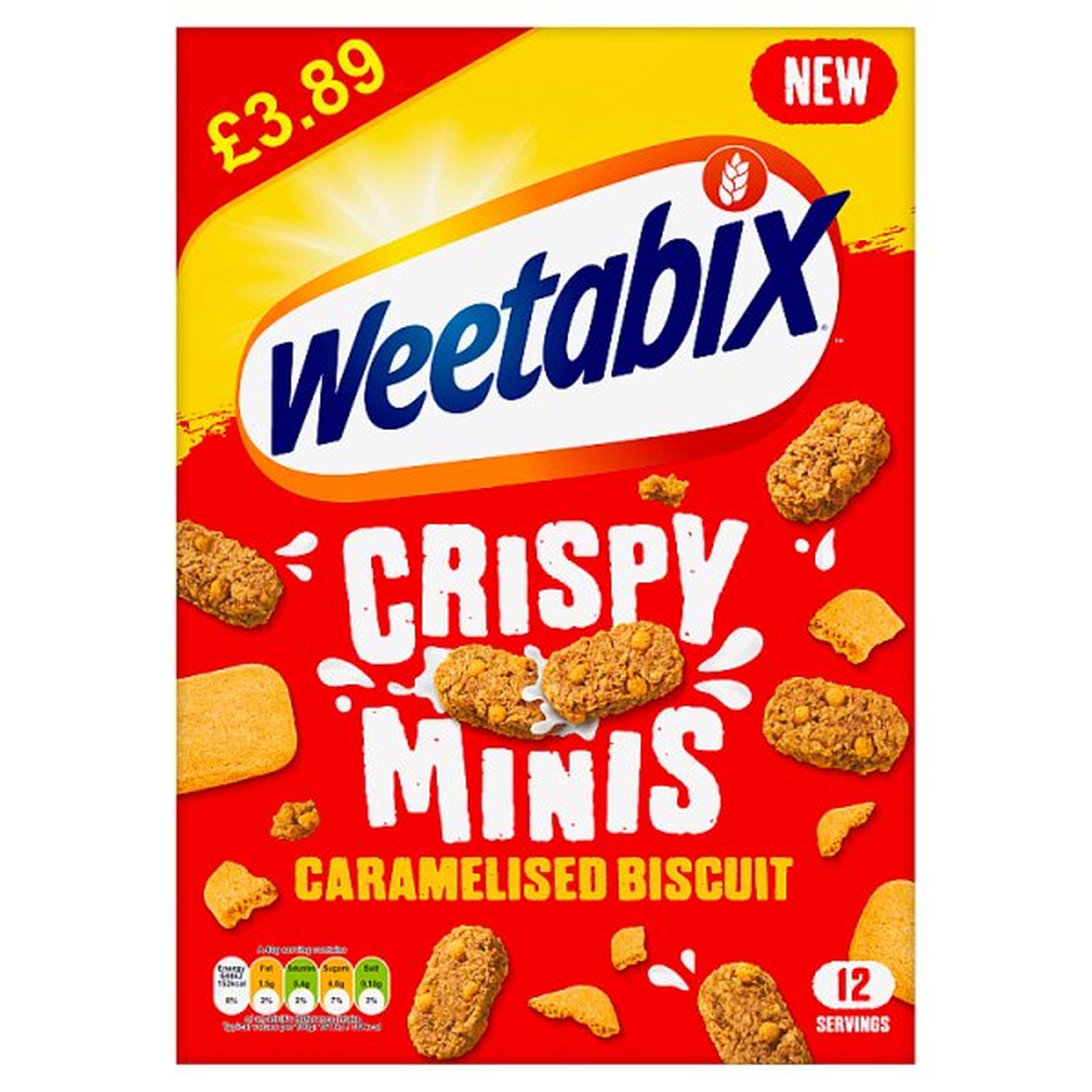 Weetabix Crispy Minis Caramelised Biscuit 5x500g PMP £3.89