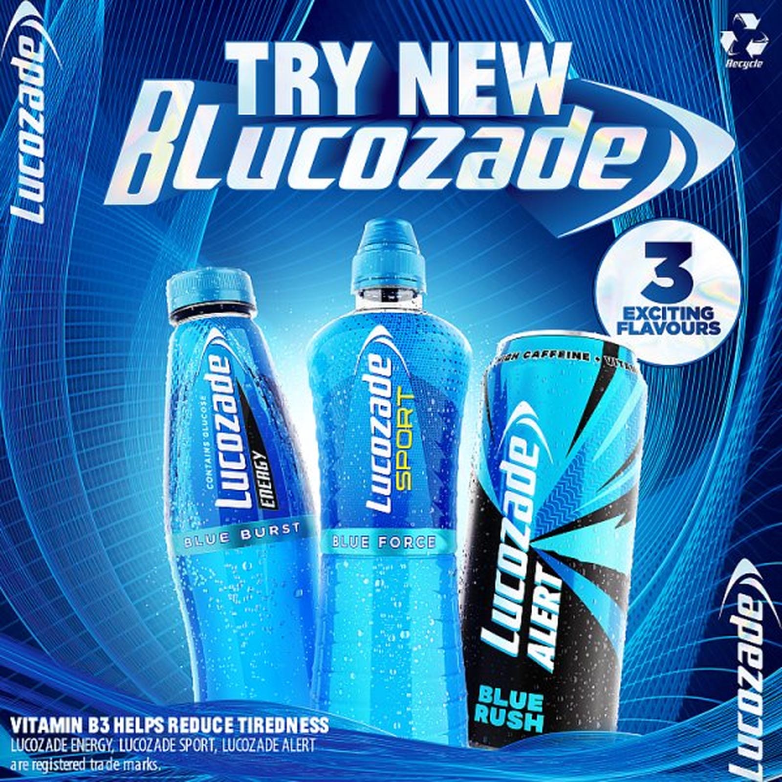 Lucozade Sport Drink Blue Force 500mlPMP £1.50