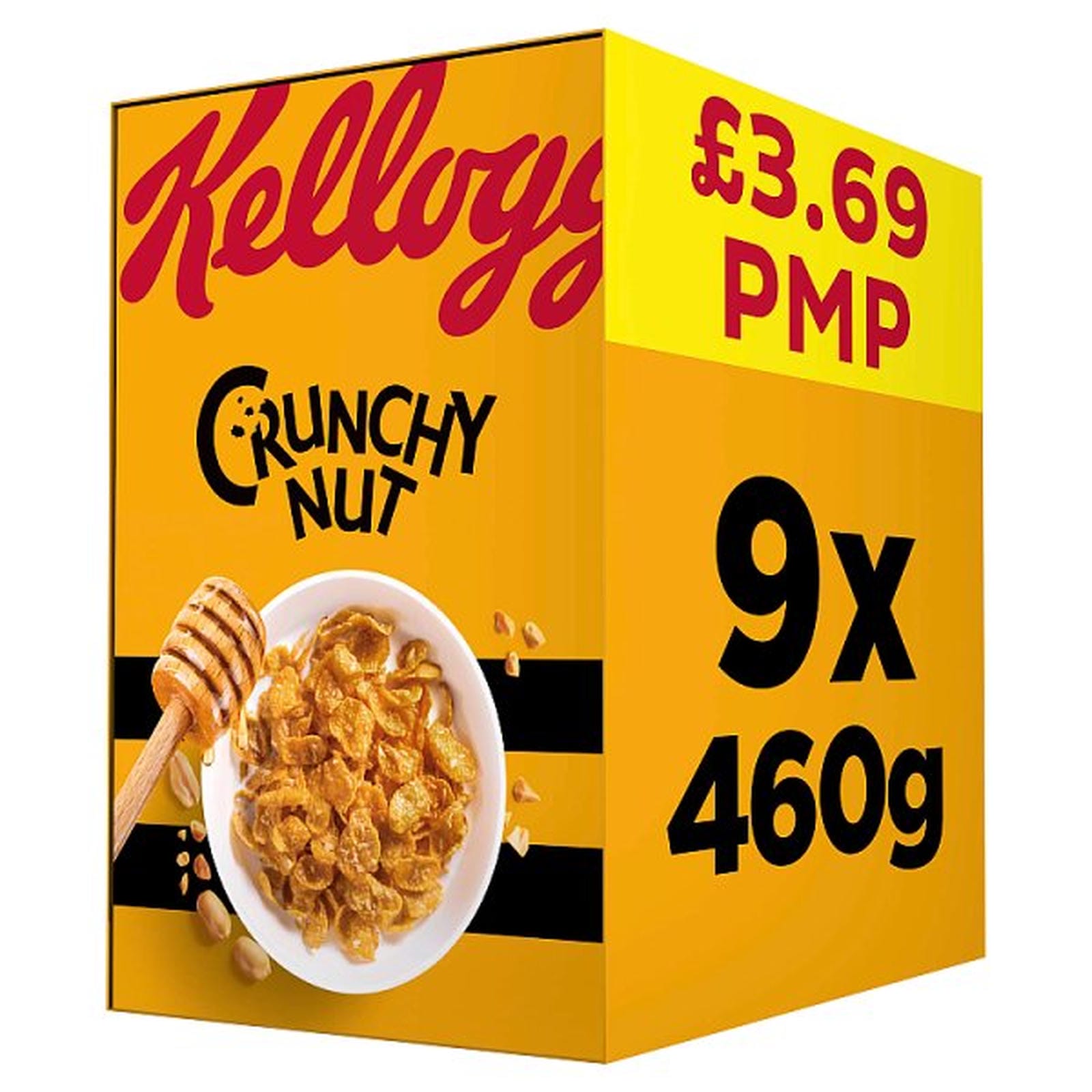 Kellogg's Crunchy Nut Breakfast Cereal 9x460g PMP £3.69