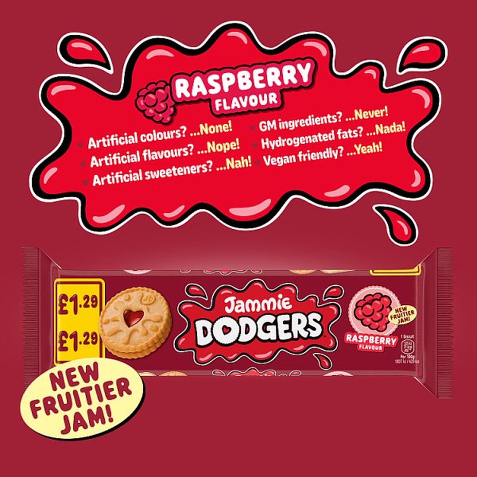Jammie Dodgers Raspberry Flavour 140g