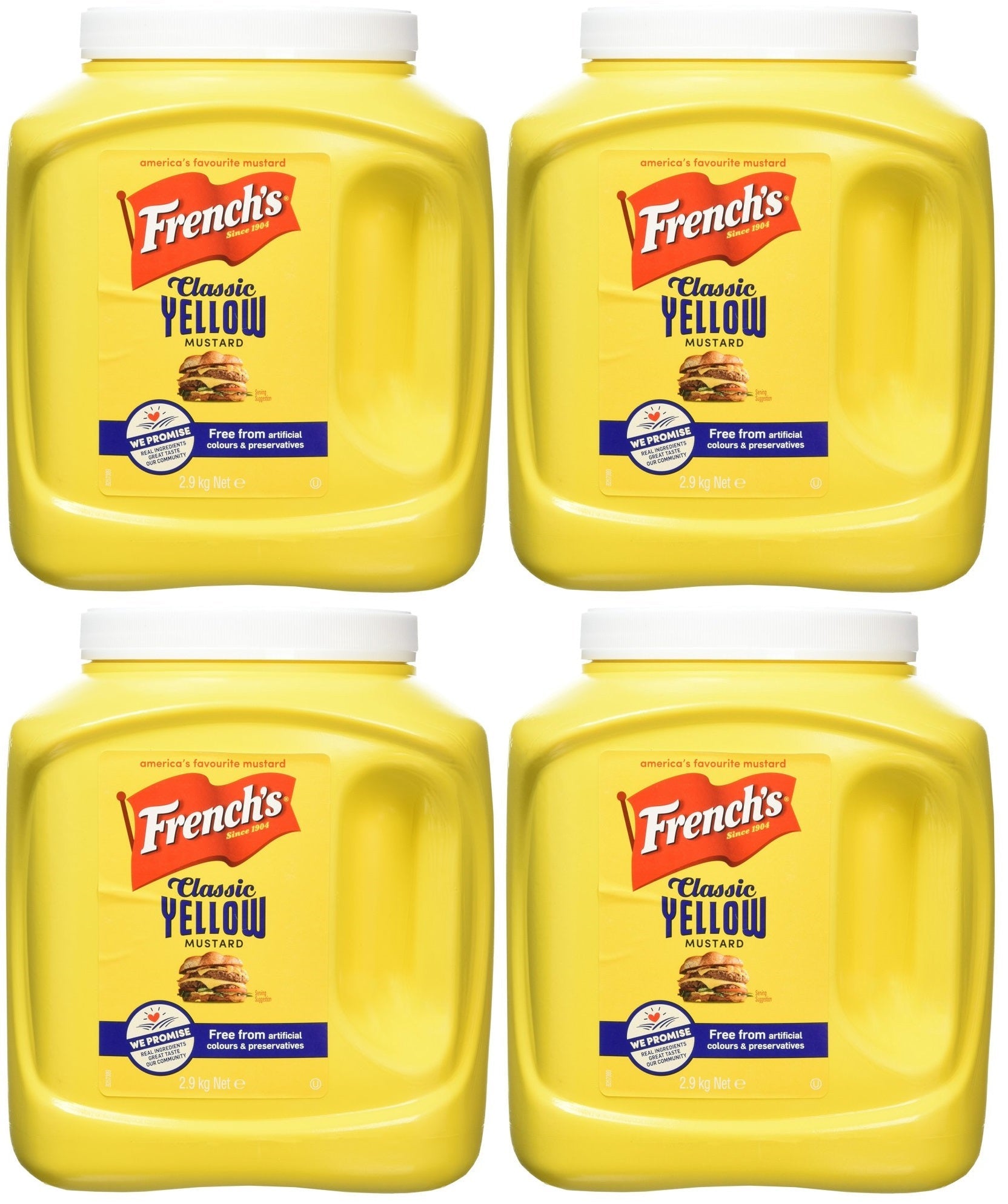 French's Mustard Classic Yellow Foodservice Bulk 2.9kg 4 x 2.98kg Retail Kitchens