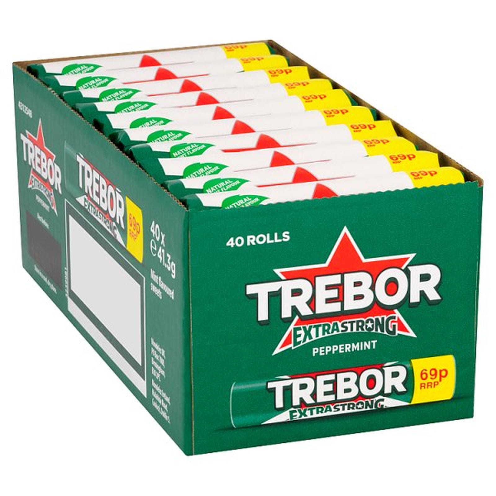 Trebor Extra Strong Peppermint Mints Roll 69p PMP 41.3g
