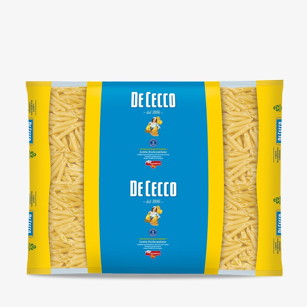 De Cecco Penne Rigate Foodservice Pasta 3kg Case Of 1 For Professional Kitchens And Catering