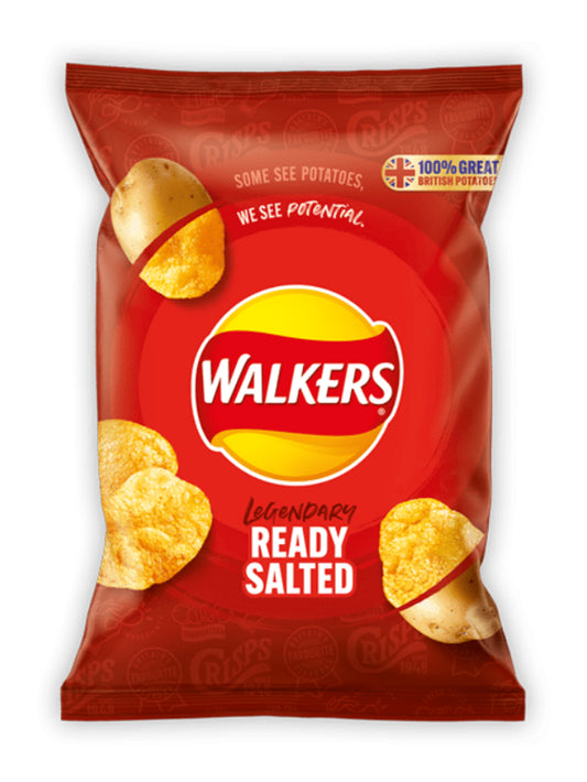 Walkers Ready Salted Crisps 32.5g – 32 x 32.5g