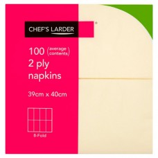 Chef's Larder 100 Napkins Champagne 2 Ply – 1 x 100pk