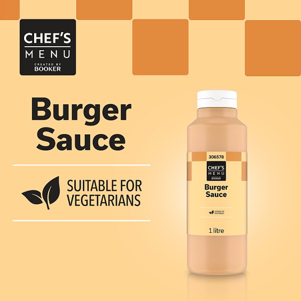 Chef's Menu Burger Sauce Salt-Reduced Creamy Tang for Burgers and Sandwiches 1 Litre