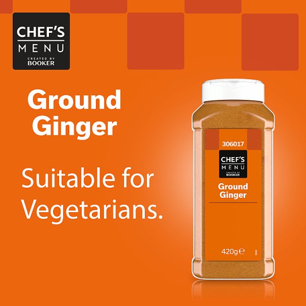 Chef's Menu Ground Ginger 420g Spice For Curries, Stir-Fries, Beverages And Baking Ideal For Savoury And Sweet Dishes