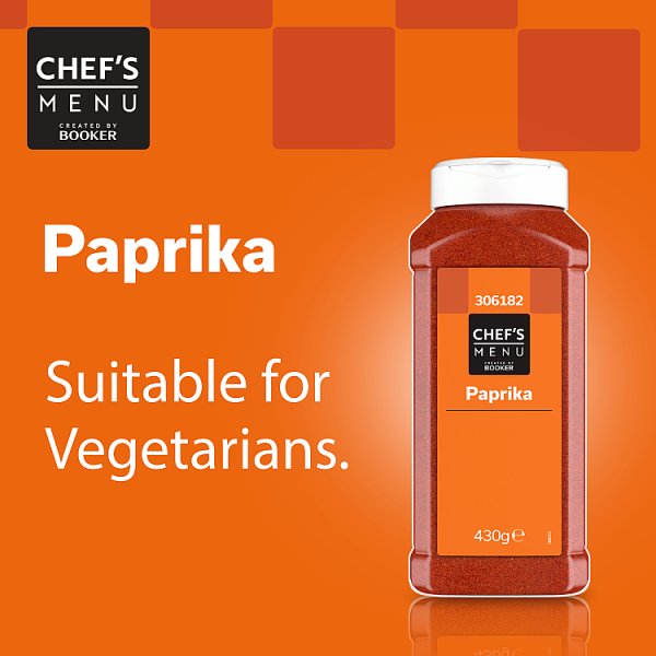 Chef's Menu Paprika 430g Ground Spice For Hungarian Dishes Vibrant Colour And Authentic Flavour