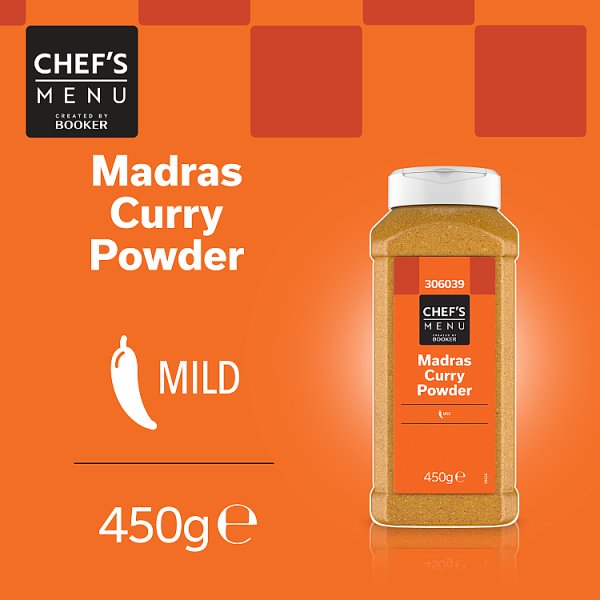 Chef's Menu Madras Curry Powder 450 g Mild Heat Indian Spice Blend For Curries Rice Dishes And Marinades