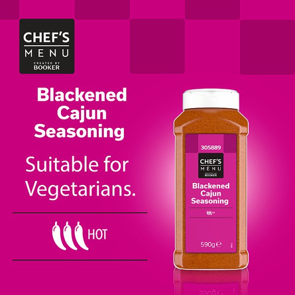 Chef's Menu Seasoning Smoked Blackened Cajun Spice Blend For Proteins And Vegetables 590g