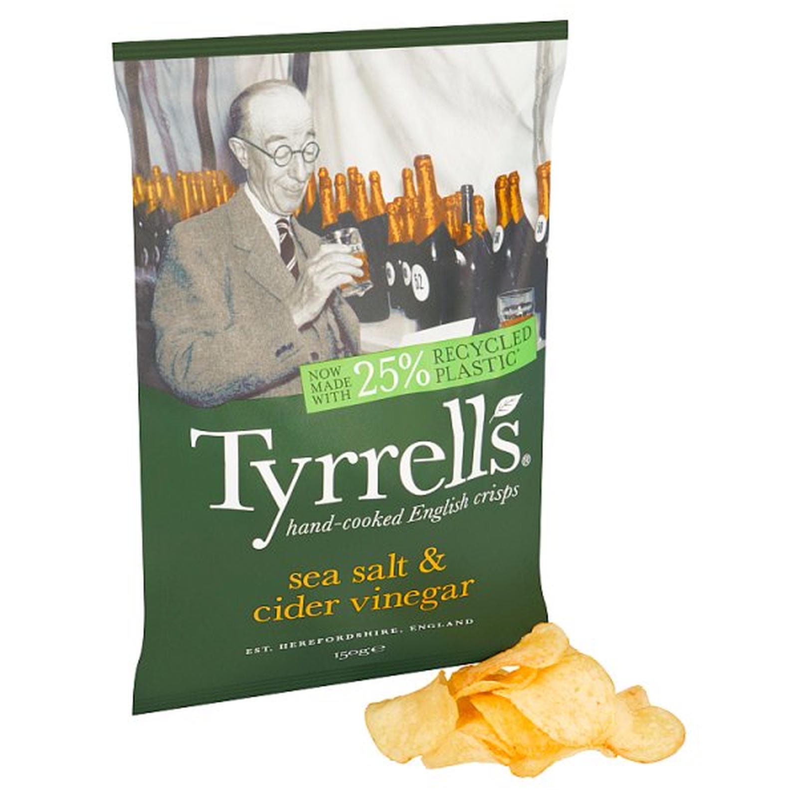 Tyrrells Sea Salt & Cider Vinegar Sharing Crisps 150g