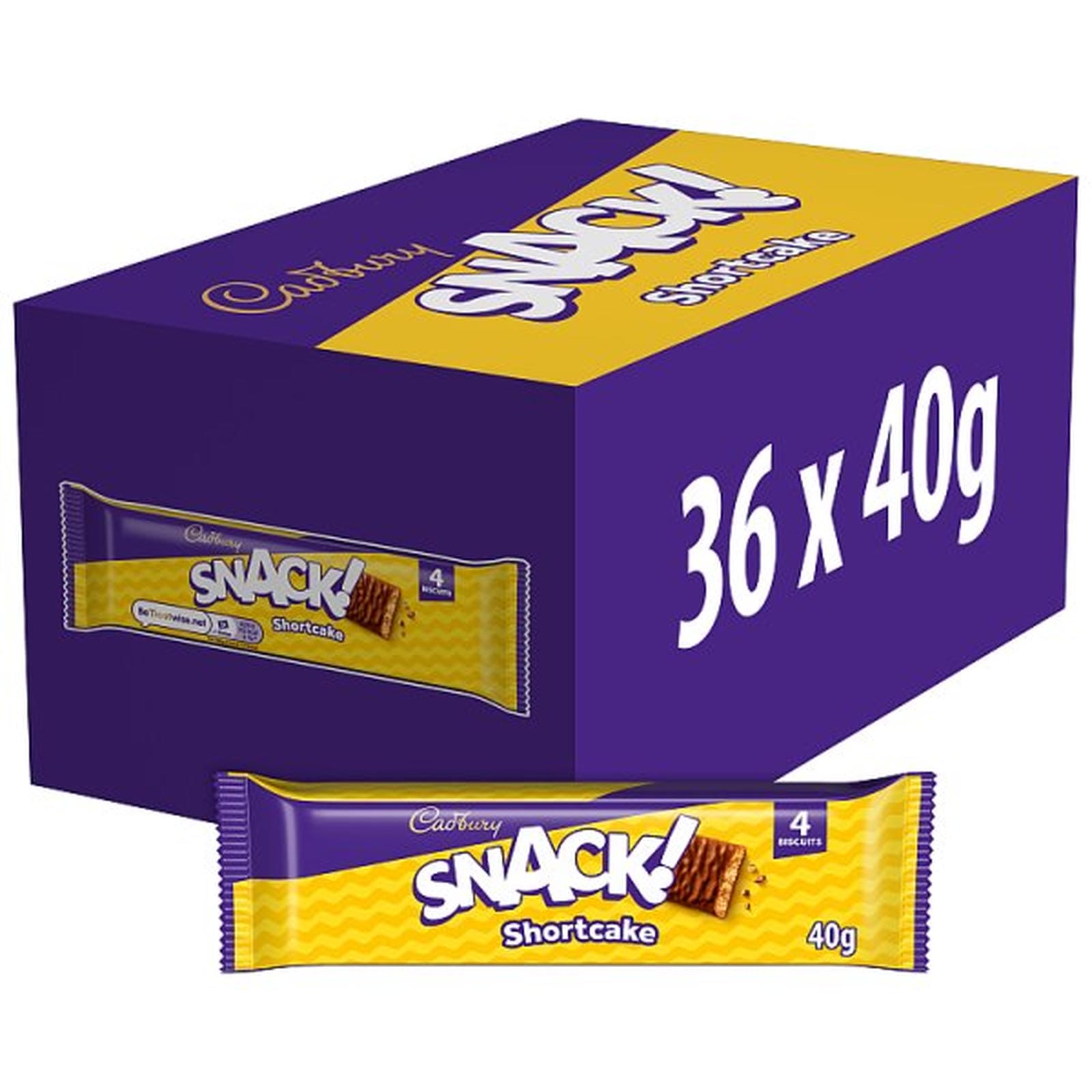 Cadbury Snack Shortcake Chocolate Biscuit 40g