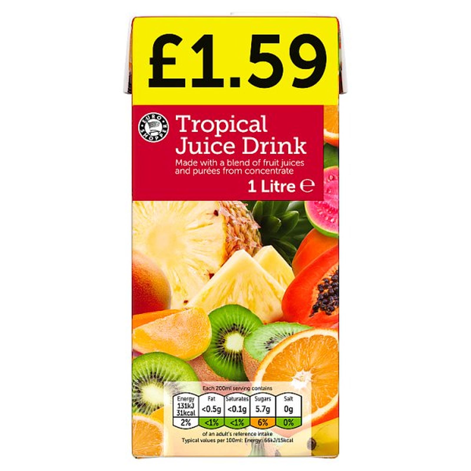 Euro Shopper Tropical Juice Drink 1 Litre