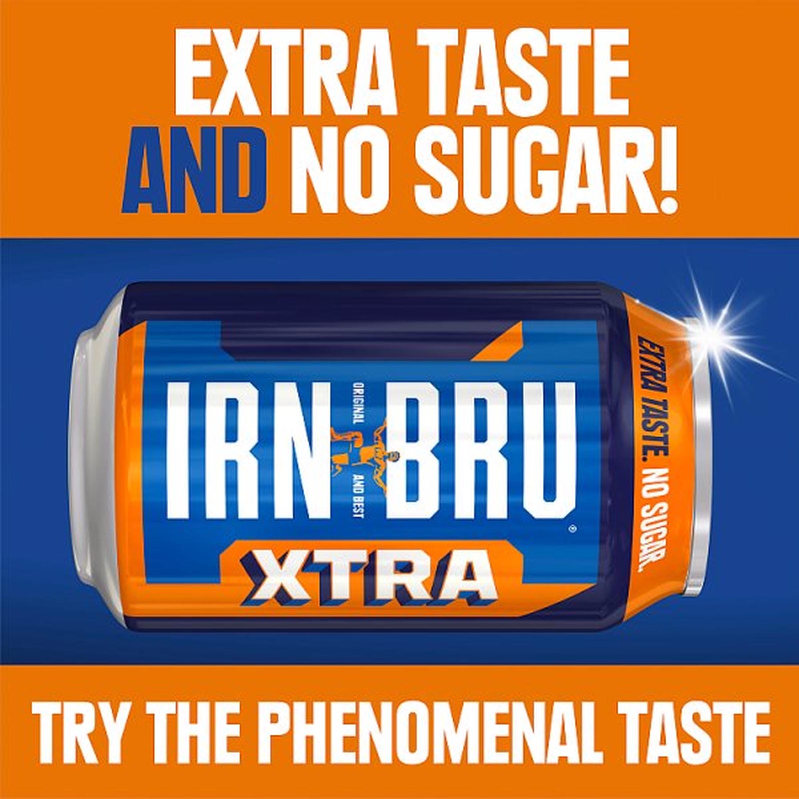 IRN-BRU Xtra No Sugar Soft Drink Can 330ml