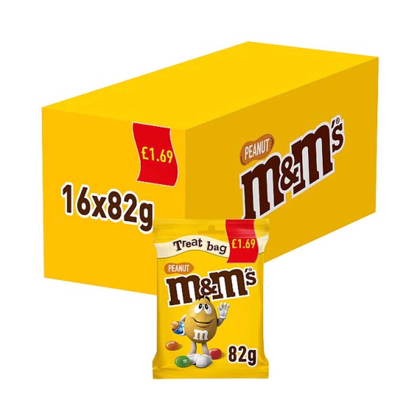 M&M's Milk Chocolate Peanut £1.69 PMP Bag 82g