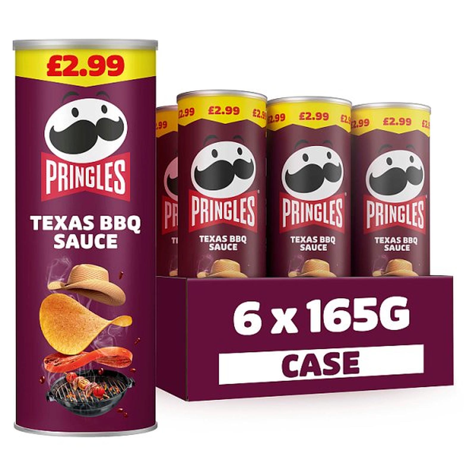 Pringles Texas BBQ Sharing Crisps 6 x 165g PMP £2.99