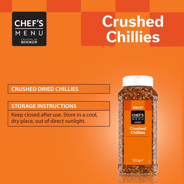 Crushed Chillies Chef's Menu Dried Red Chillies For Cooking And Flavour Enhancer 350g Pack
