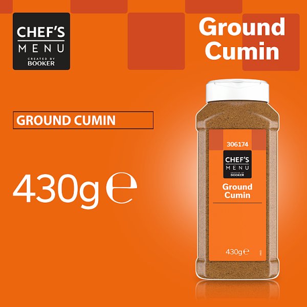 Chef's Menu Ground Cumin Authentic Spice with Warm Earthy Notes for Curries and Beans 430g