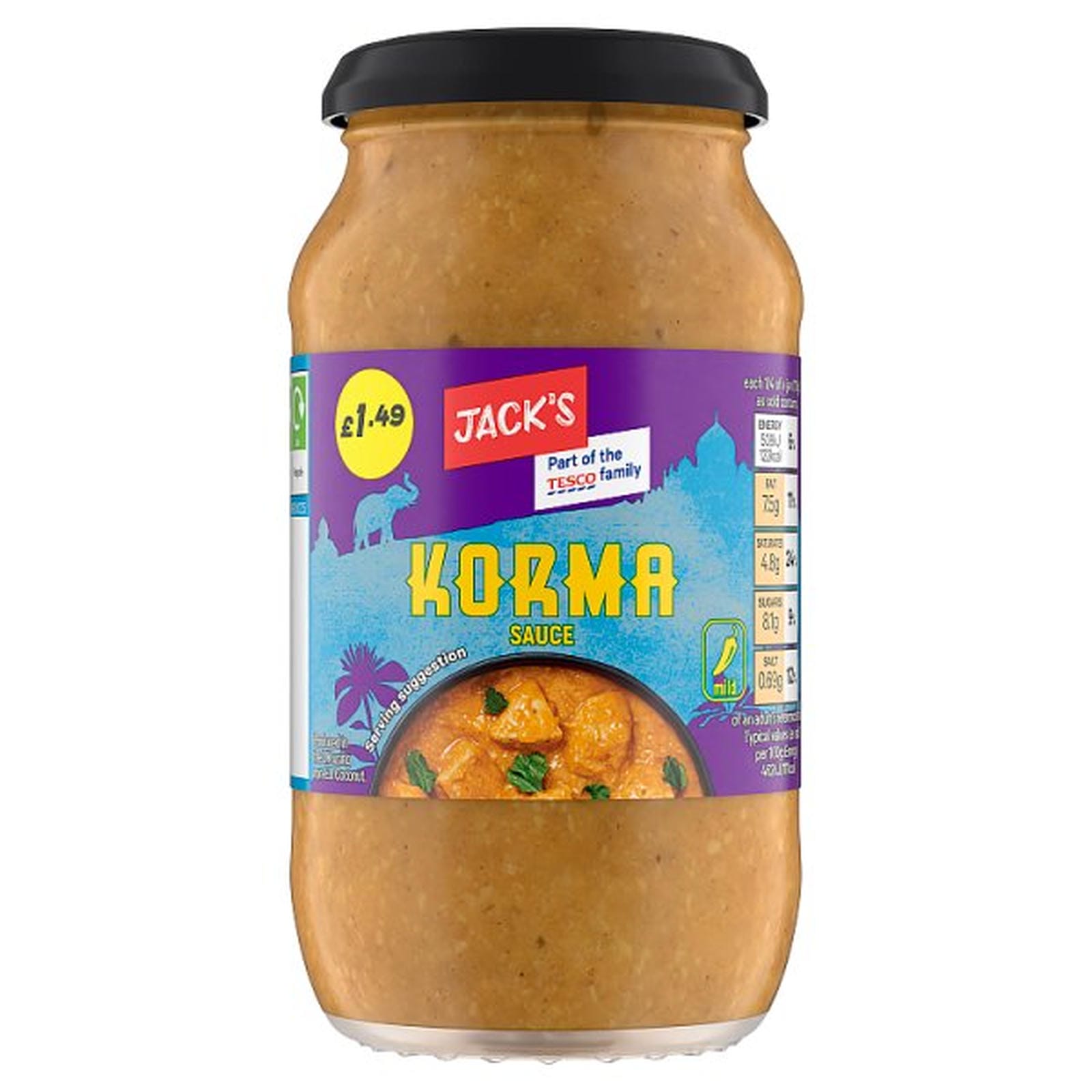 Jack's Korma Sauce 440g