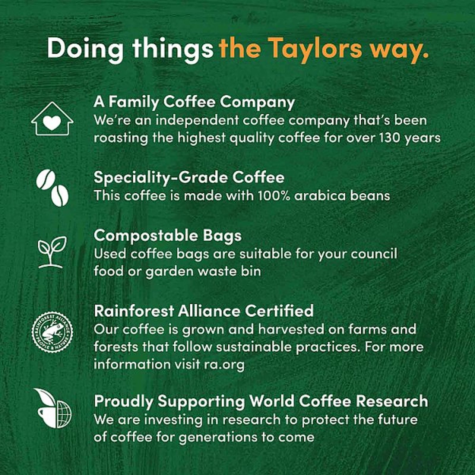 Taylors of Harrogate Rich Italian Ground Coffee Bags 4 x 150g