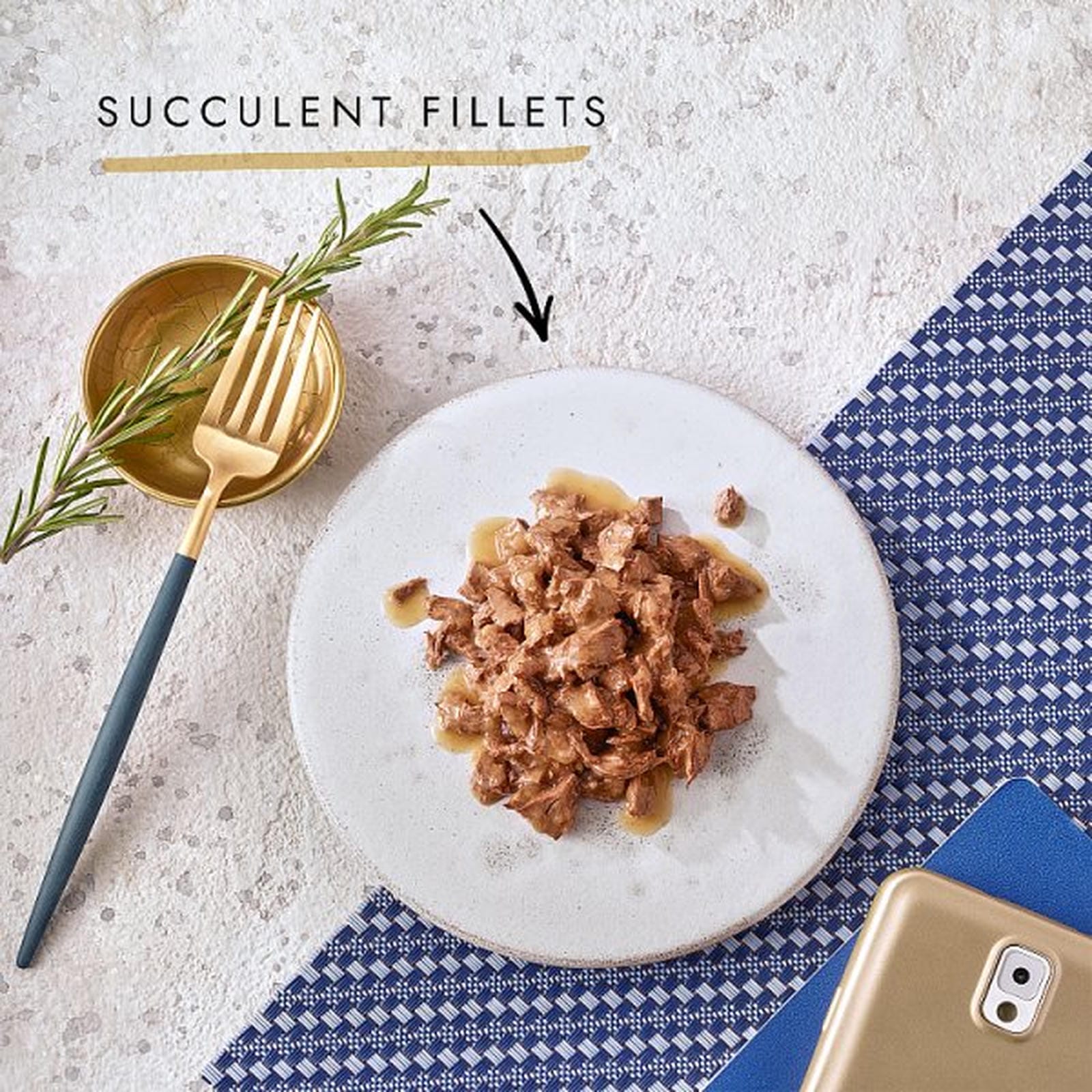GOURMET Perle Mini Fillets in Gravy with Beef Wet Cat Food 85g