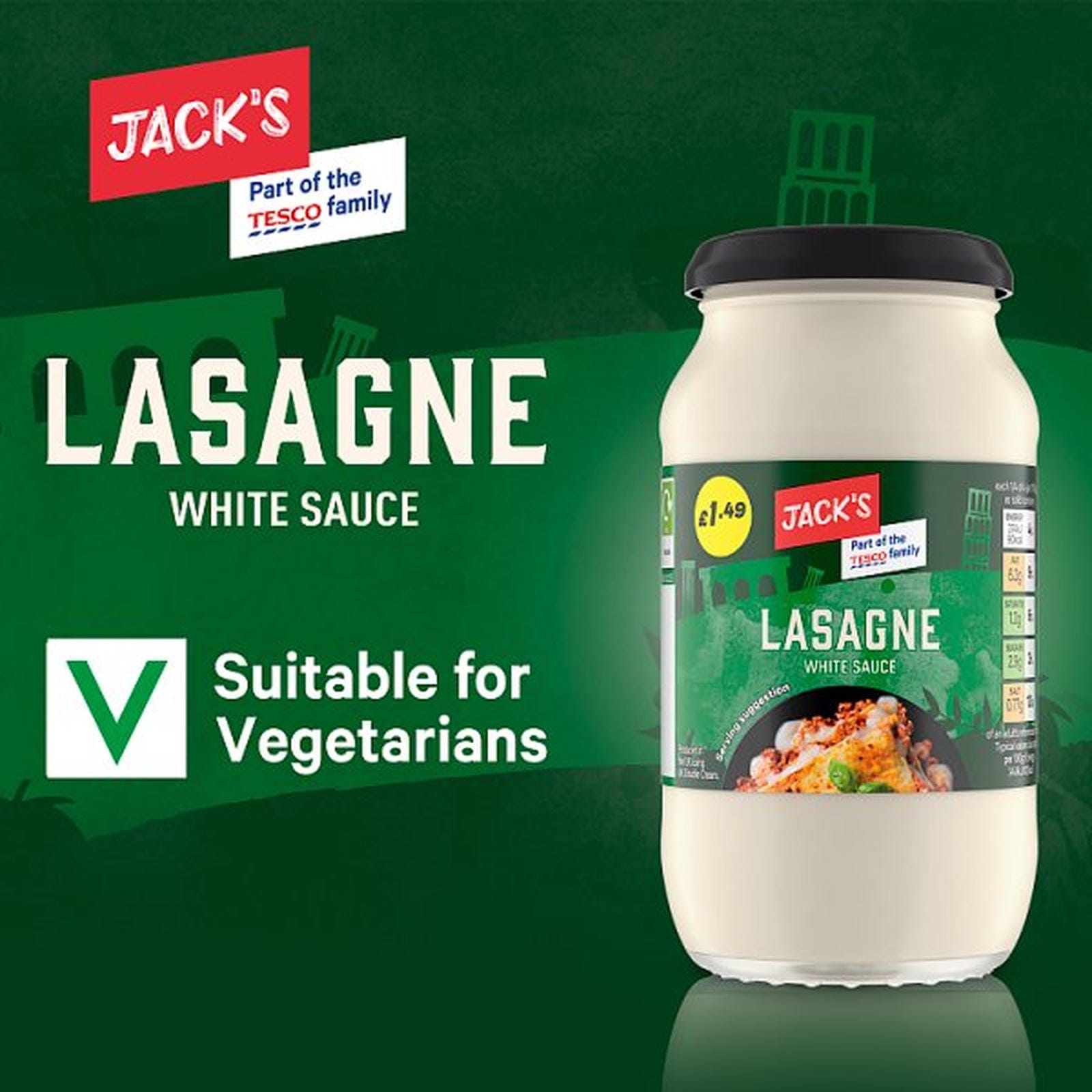 Jack's Lasagne White Sauce 440g