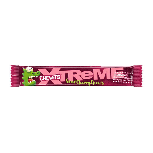 Chewits Extremely Sour Cherry Chews 34g – 24 x 34g